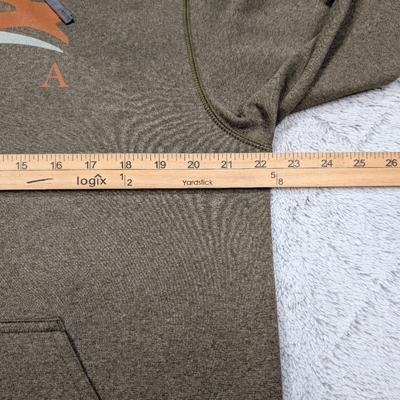 Men's Olive Green Sitka Logo Performance Hoodie - Picture 4 of 9